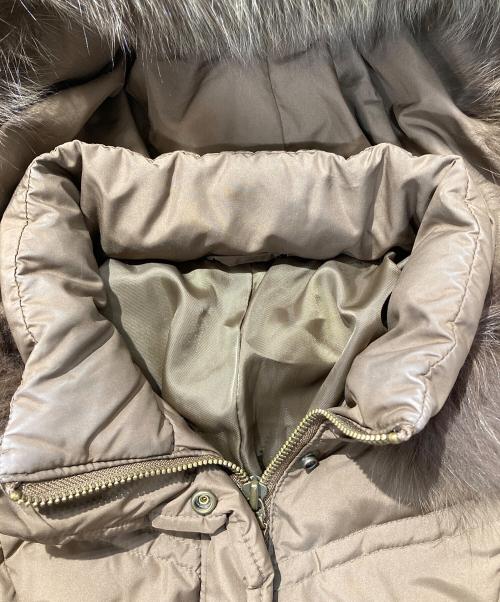 ANAYI（アナイ）ANAYI (アナイ) ブルーフォックスダウンコート ブラウン サイズ:SIZE38の古着・服飾アイテム