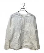 totemeトーテム）の古着「HALF BUTTON LINEN SHIRT」｜アイボリー