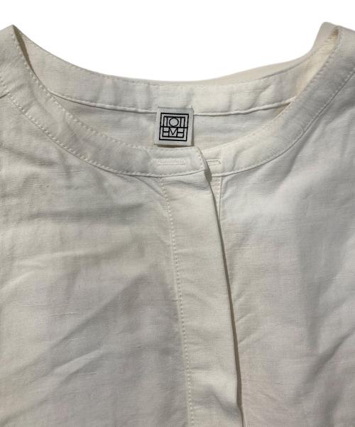 toteme（トーテム）toteme (トーテム) HALF BUTTON LINEN SHIRT アイボリー サイズ:SIZE34の古着・服飾アイテム