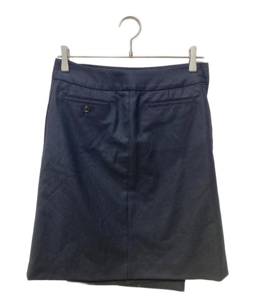 HYKE（ハイク）HYKE (ハイク) ウールラップスカート ネイビー サイズ:SIZE 1の古着・服飾アイテム