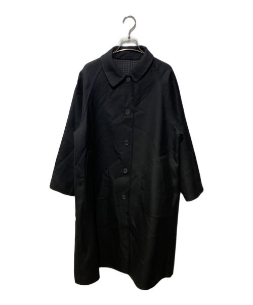 SHIPS Primary navy label（シップス プライマリー ネイビー レーベル）SHIPS Primary navy label (シップス プライマリー ネイビー レーベル) リバーシブルステンカラーコート ブラック サイズ:38の古着・服飾アイテム