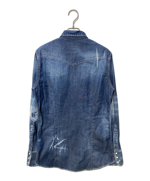 DSQUARED2（ディースクエアード）DSQUARED2 (ディースクエアード) ダンガリーシャツ インディゴ サイズ:SIZE 44の古着・服飾アイテム