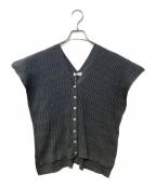 SISAMシサム）の古着「OCタイルニットカーディガン」｜グレー
