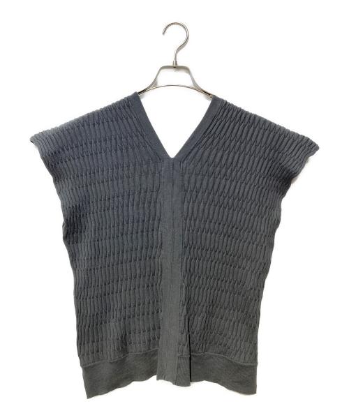 SISAM（シサム）SISAM (シサム) OCタイルニットカーディガン グレー サイズ:FREE 未使用品の古着・服飾アイテム