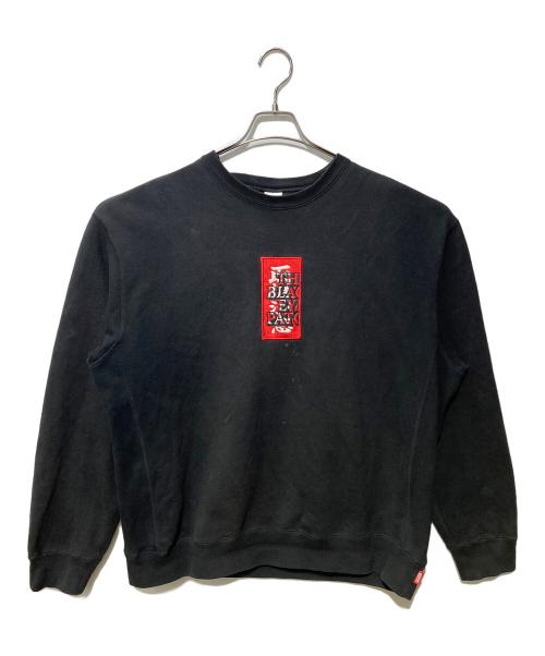 BlackEyePatch（ブラックアイパッチ）BlackEyePatch (ブラックアイパッチ) クルーネックスウェット ブラック サイズ:XLの古着・服飾アイテム