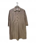 MHLエムエイチエル）の古着「GARMENT DYE COTTON MOLESKIN DRESS」｜ブラウン