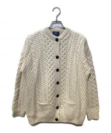aran WOOLLEN MILLS（アラン ウーレンミルズ）の古着「トラディショナル ローゲージニットカーディガン」｜ホワイト