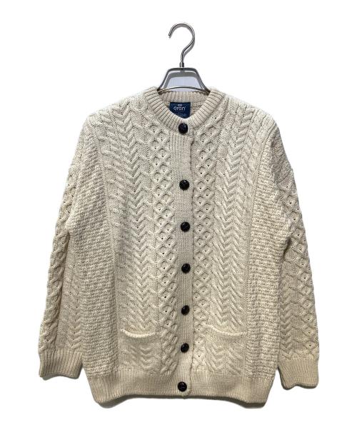aran WOOLLEN MILLS（アラン ウーレンミルズ）aran WOOLLEN MILLS (アラン ウーレンミルズ) トラディショナル ローゲージニットカーディガン ホワイト サイズ:Ⅼの古着・服飾アイテム