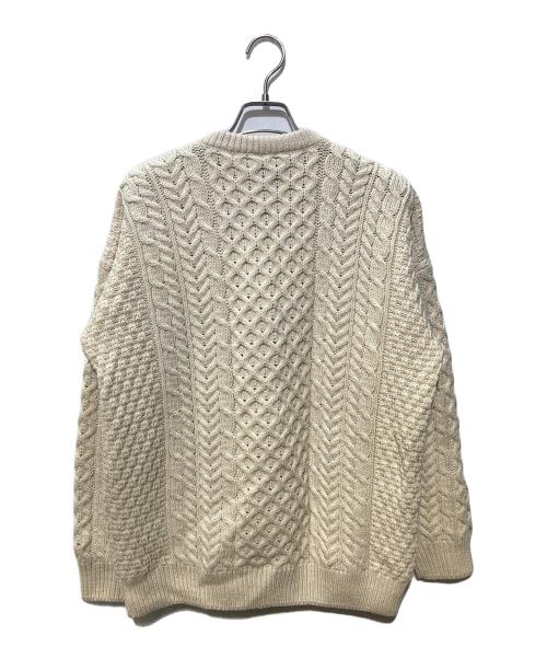 aran WOOLLEN MILLS（アラン ウーレンミルズ）aran WOOLLEN MILLS (アラン ウーレンミルズ) トラディショナル ローゲージニットカーディガン ホワイト サイズ:Ⅼの古着・服飾アイテム