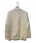 aran WOOLLEN MILLS (アラン ウーレンミルズ) トラディショナル ローゲージニットカーディガン ホワイト サイズ:Ⅼ：5000円