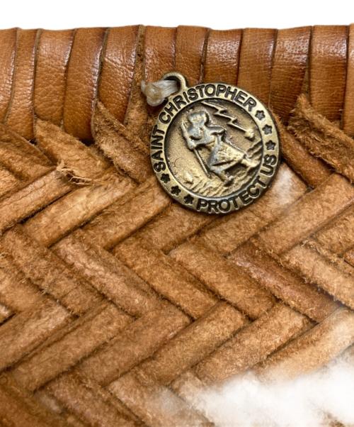 SAINT CHRISTOPHER（セント クリストファー）SAINT CHRISTOPHER (セント クリストファー) メッシュレザートートバッグ ブラウン サイズ:FREEの古着・服飾アイテム