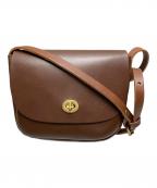 Mimi Berryミミベリー）の古着「レザーショルダーバッグ」｜ブラウン