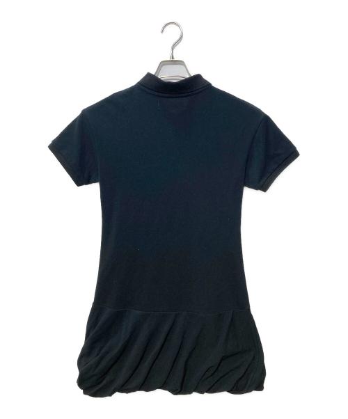 furfur（ファーファー）furfur (ファーファー) ロゴ刺繡ポロシャツミニワンピース ブラック サイズ:FREEの古着・服飾アイテム