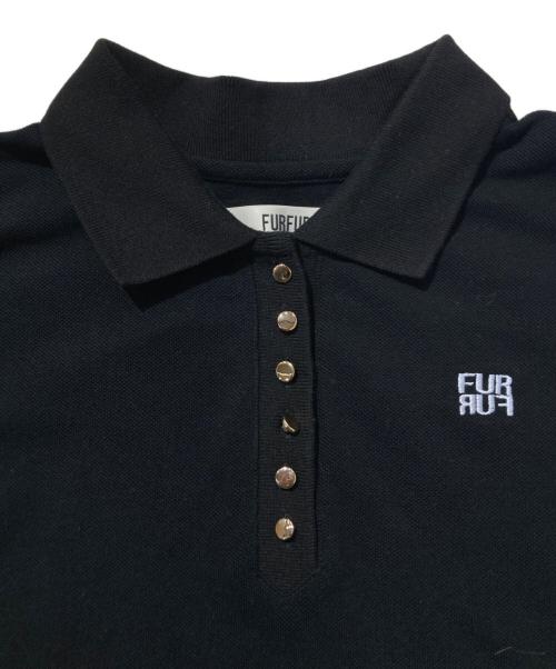 furfur（ファーファー）furfur (ファーファー) ロゴ刺繡ポロシャツミニワンピース ブラック サイズ:FREEの古着・服飾アイテム