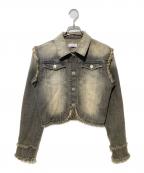 LAGUA GEMラグアジェム）の古着「CUT OFF COMPACTデニムジャケット」｜グレー