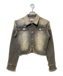 LAGUA GEM（ラグアジェム）の古着「CUT OFF COMPACTデニムジャケット」｜グレー