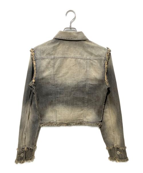 LAGUA GEM（ラグアジェム）LAGUA GEM (ラグアジェム) CUT OFF COMPACTデニムジャケット グレー サイズ:Mの古着・服飾アイテム