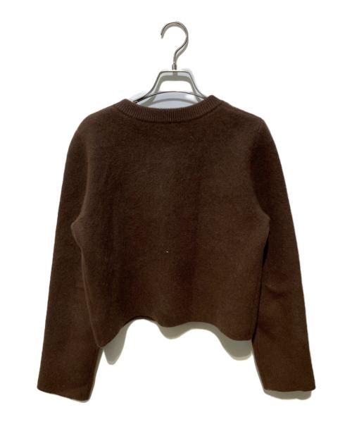Snidel（スナイデル）Snidel (スナイデル) フォックスニットジャケット ブラウン サイズ:FREEの古着・服飾アイテム