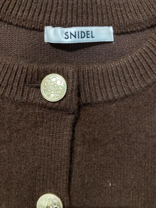 Snidel（スナイデル）Snidel (スナイデル) フォックスニットジャケット ブラウン サイズ:FREEの古着・服飾アイテム