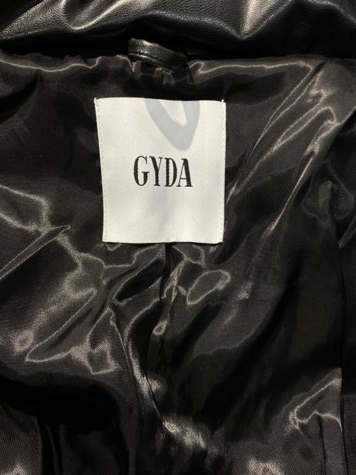 GYDA（ジェイダ）GYDA (ジェイダ) GD Belted Faux Leather Short Down Coat　ベルト付きフェイクレザーショートダウンコート ブラック サイズ:FREEの古着・服飾アイテム