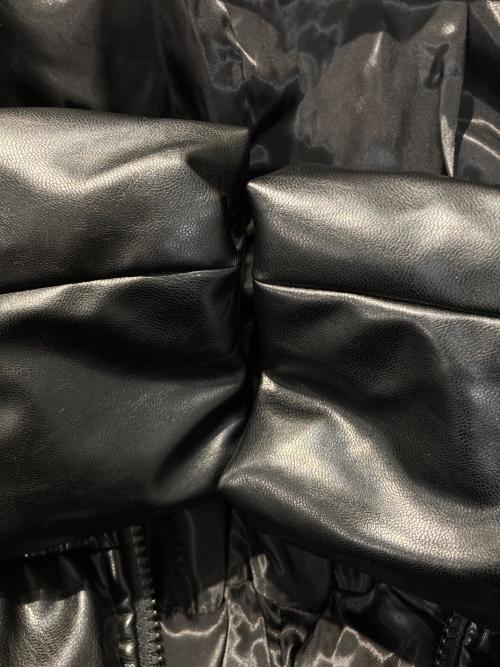 GYDA（ジェイダ）GYDA (ジェイダ) GD Belted Faux Leather Short Down Coat　ベルト付きフェイクレザーショートダウンコート ブラック サイズ:FREEの古着・服飾アイテム