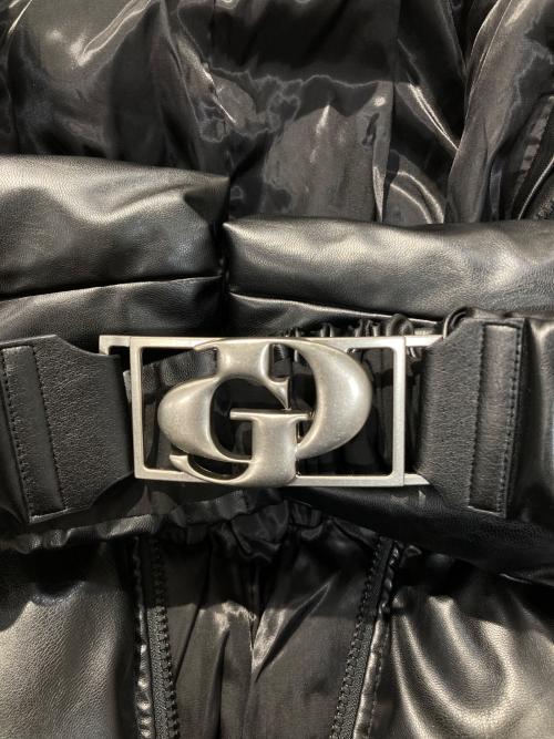 GYDA（ジェイダ）GYDA (ジェイダ) GD Belted Faux Leather Short Down Coat　ベルト付きフェイクレザーショートダウンコート ブラック サイズ:FREEの古着・服飾アイテム
