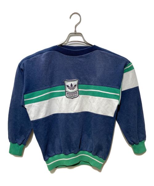 adidas（アディダス）adidas (アディダス) センタートレフォイルロゴスウェット ネイビー サイズ:XLの古着・服飾アイテム