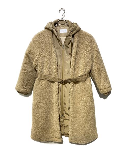 Adam et Rope（アダム エ ロペ）Adam et Rope (アダム エ ロペ) 中綿ボアコート ベージュ サイズ:FREEの古着・服飾アイテム