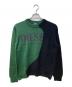 DIESEL（ディーゼル）の古着「センターロゴツートンニット」｜グリーン×ブラック