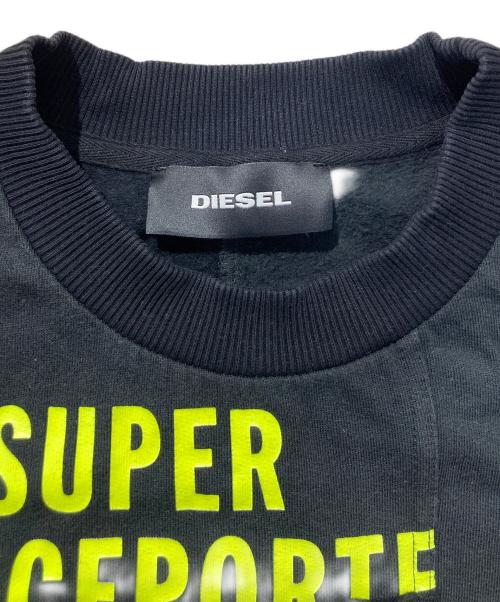 DIESEL（ディーゼル）DIESEL (ディーゼル) ドッキングスウェット ブラック サイズ:Ⅼの古着・服飾アイテム