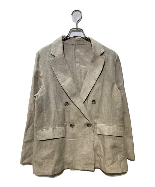 SLOBE IENA（スローブ イエナ）SLOBE IENA (スローブ イエナ) フレンチリネンジャケット ベージュ サイズ:サイズ表記なしの古着・服飾アイテム