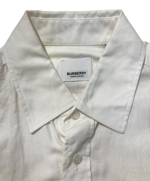BURBERRY LONDON（バーバリーロンドン）BURBERRY LONDON (バーバリーロンドン) レースディテールドレスシャツ ホワイト サイズ:36の古着・服飾アイテム