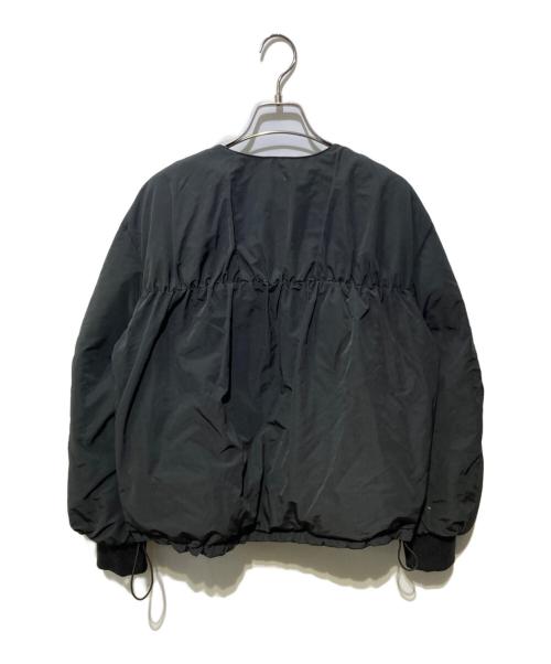 NOLLEY'S（ノーリーズ）NOLLEY'S (ノーリーズ) ギャザースリーブダウンブルゾン ブラック サイズ:FREEの古着・服飾アイテム