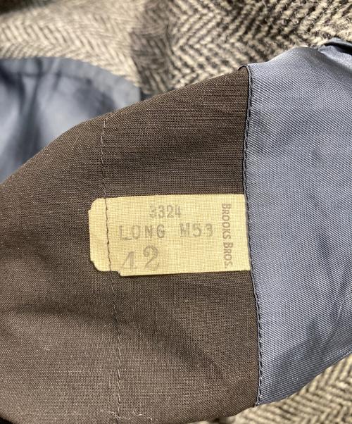BROOKS BROTHERS 346（ブルックスブラザーズ 346）BROOKS BROTHERS 346 (ブルックスブラザーズ 346) ウールヘリンボーンテーラードジャケット グレー サイズ:サイズ表記無しの古着・服飾アイテム