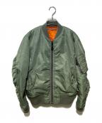AVIREXアヴィレックス）の古着「COMMERCIAL LOGO MA-1 JACKET」｜グリーン