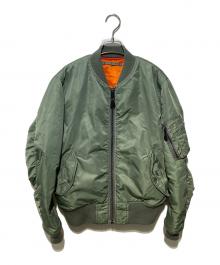 AVIREX（アヴィレックス）の古着「COMMERCIAL LOGO MA-1 JACKET」｜グリーン