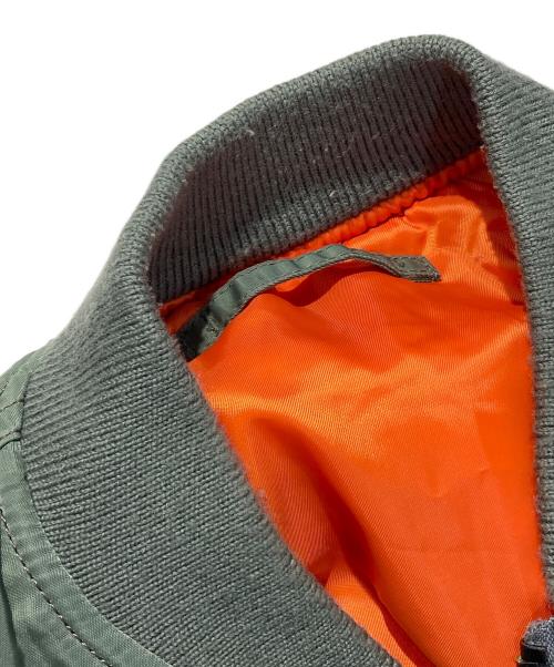 AVIREX（アヴィレックス）AVIREX (アヴィレックス) COMMERCIAL LOGO MA-1 JACKET グリーン サイズ:Lの古着・服飾アイテム