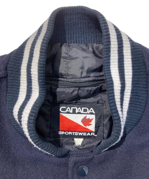 canada sportswear（カナダ スポーツウェア）canada sportswear (カナダ スポーツウェア) スタジャン ネイビー サイズ:XLの古着・服飾アイテム