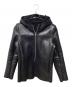 NO ID.（ノーアイディー）の古着「Lamb Vegetable Fake Mouton Reversible Hooded Blouson」｜ブラック