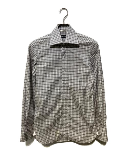 TOM FORD（トムフォード）TOM FORD (トムフォード) ドゥエボットーニチェックシャツ ブラウン サイズ:不明の古着・服飾アイテム