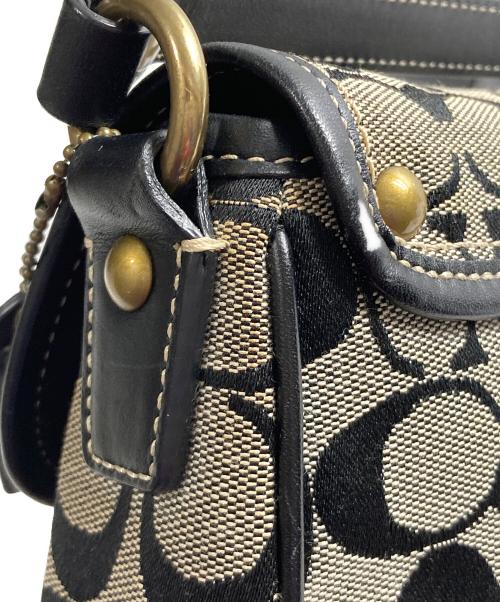 COACH（コーチ）COACH (コーチ) シグネチャーターンロックショルダーバッグ グレーの古着・服飾アイテム