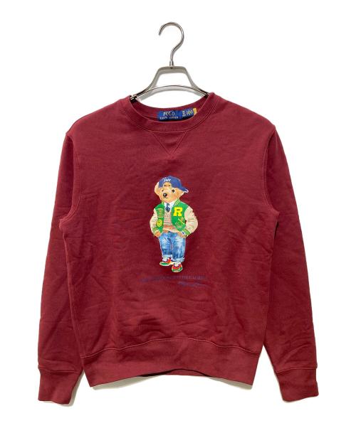 POLO RALPH LAUREN（ポロ・ラルフローレン）POLO RALPH LAUREN (ポロ・ラルフローレン) テディベアスウェット ボルドー サイズ:XSの古着・服飾アイテム