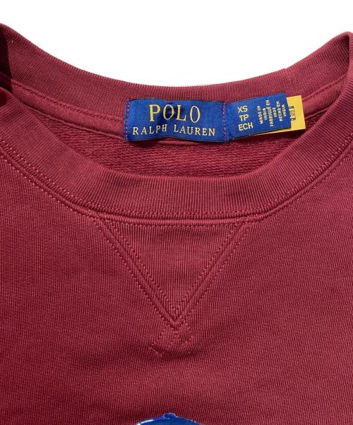 POLO RALPH LAUREN（ポロ・ラルフローレン）POLO RALPH LAUREN (ポロ・ラルフローレン) テディベアスウェット ボルドー サイズ:XSの古着・服飾アイテム