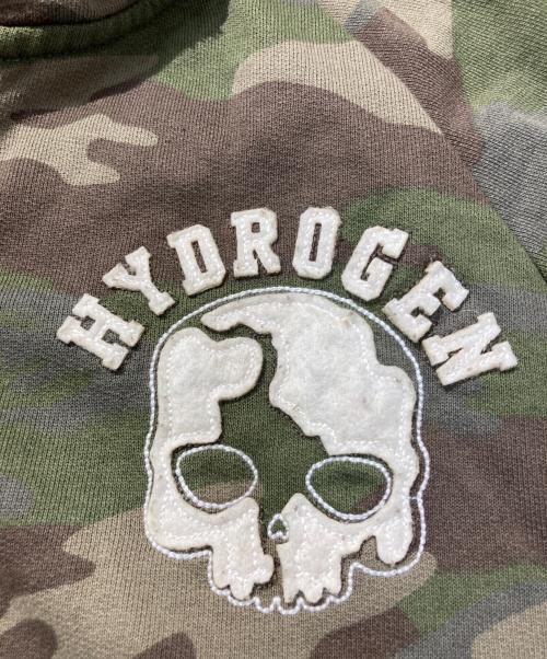 HYDROGEN（ハイドロゲン）HYDROGEN (ハイドロゲン) カモフラジップパーカー グリーン サイズ:SIZE Sの古着・服飾アイテム
