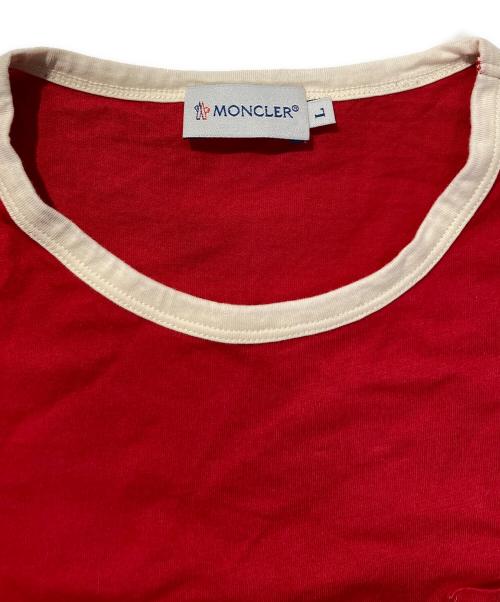 MONCLER（モンクレール）MONCLER (モンクレール) ワッペンロゴリンガーTシャツ レッド サイズ:Lの古着・服飾アイテム