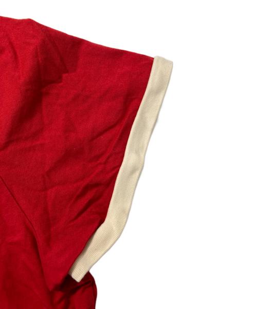 MONCLER（モンクレール）MONCLER (モンクレール) ワッペンロゴリンガーTシャツ レッド サイズ:Lの古着・服飾アイテム