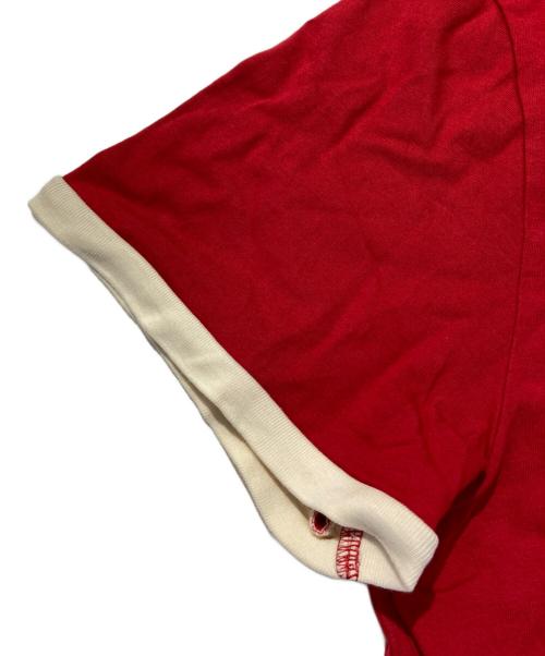 MONCLER（モンクレール）MONCLER (モンクレール) ワッペンロゴリンガーTシャツ レッド サイズ:Lの古着・服飾アイテム