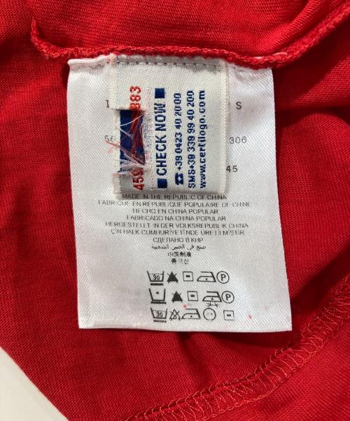 MONCLER（モンクレール）MONCLER (モンクレール) ワッペンロゴリンガーTシャツ レッド サイズ:Lの古着・服飾アイテム