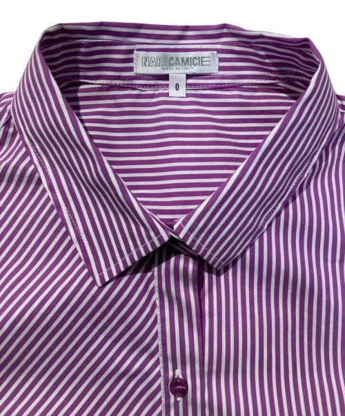 NARA CAMICIE（ナラカミーチェ）NARA CAMICIE (ナラカミーチェ) ウエストマークシャツワンピース パープル サイズ:2の古着・服飾アイテム