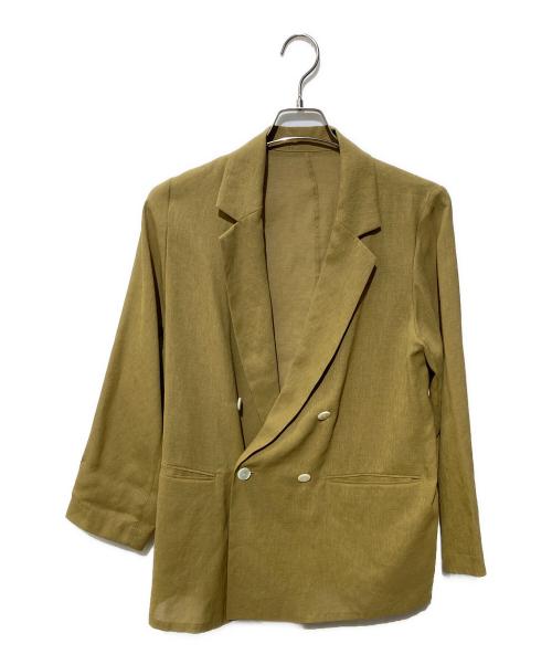 Loungedress（ラウンジドレス）Loungedress (ラウンジドレス) リネンライクシアージャケット ベージュ サイズ:FREEの古着・服飾アイテム